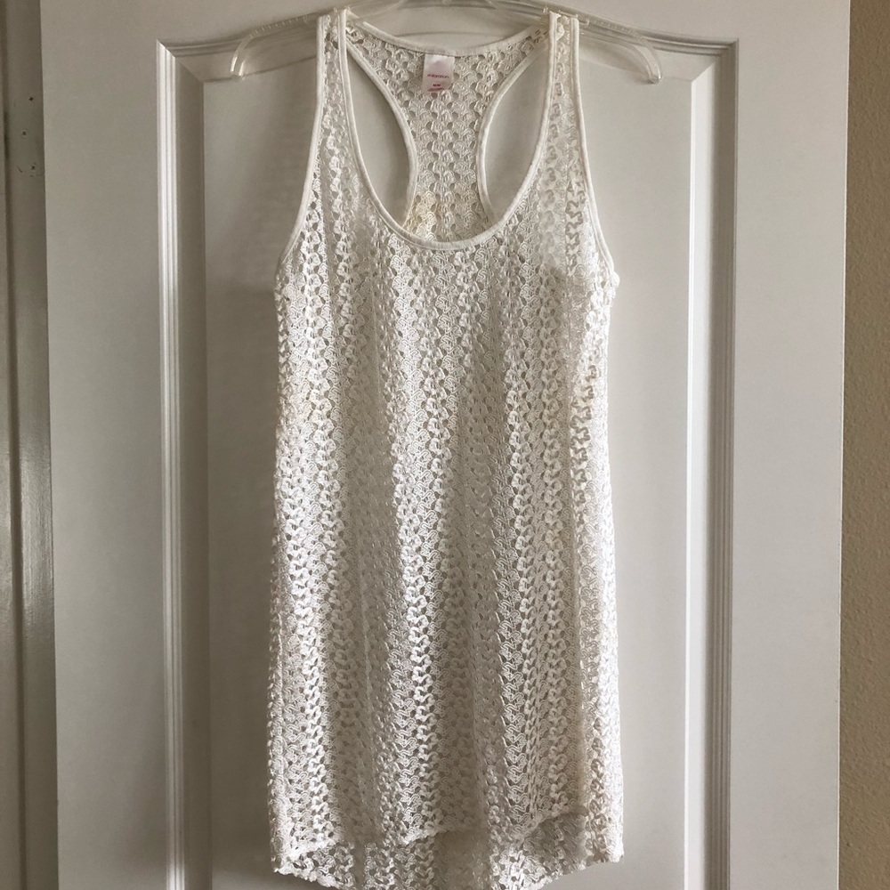 Racer Back Swim Cover Up Ivory